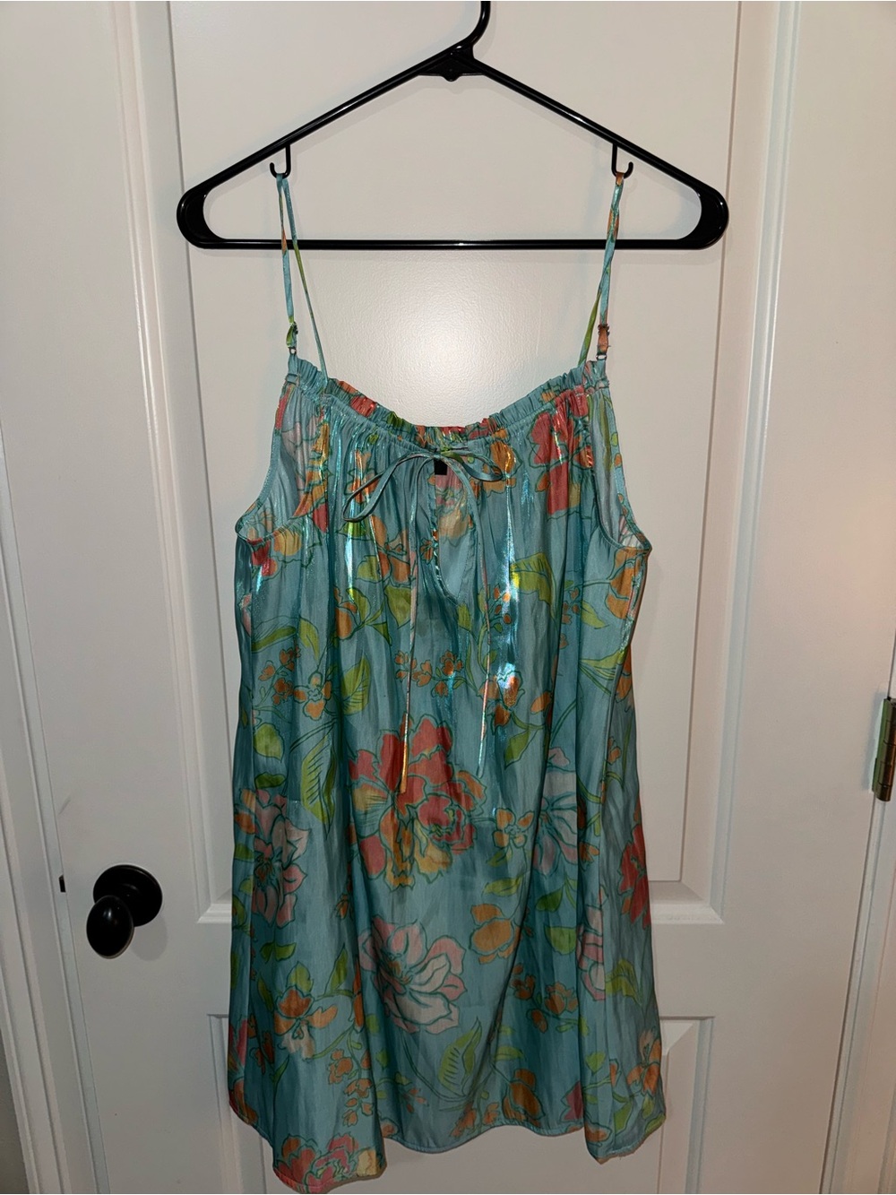 MAJORELLE Turquoise Multicolor Floral Maxi Dress
